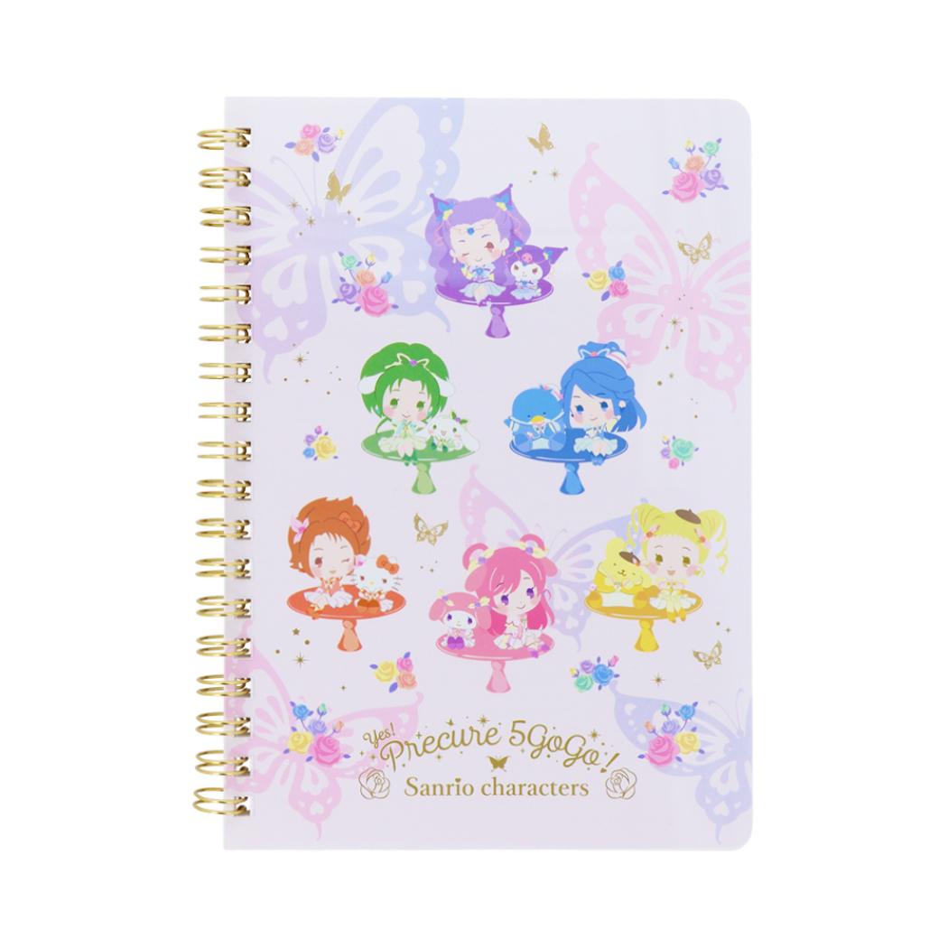 Yes!プリキュア5GoGo!xサンリオキャラクターズ リングノート WリングノートB6 A サンスター文具 新学期準備文具 キャラクター グッズ メール便可 シネマコレクション