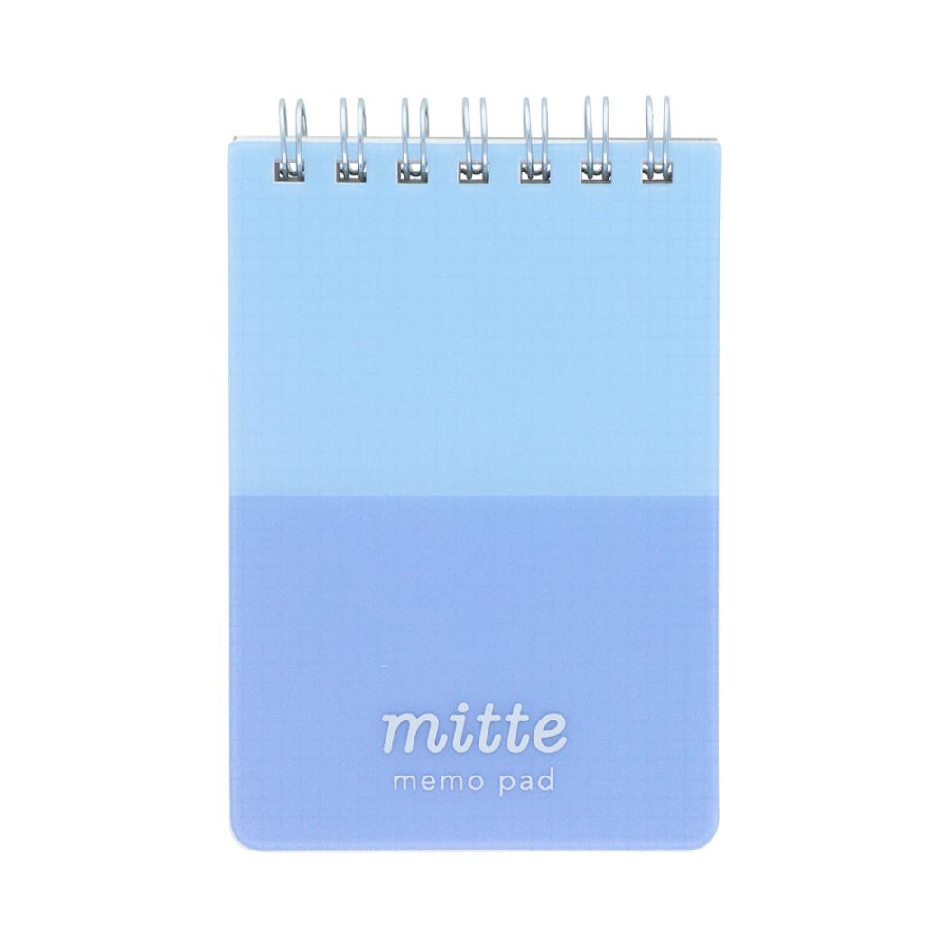 メモ帳 Wリングメモ mitte ネモフィラブルー サンスター文具 新学期準備文具 シンプル グッズ メール便可 シネマコレクション