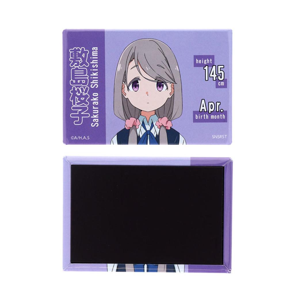 mono 磁石 スクエア缶マグネット 敷島桜子 B サンスター文具 コレクション雑貨 アニメキャラクター グッズ メール便可 シネマコレクション