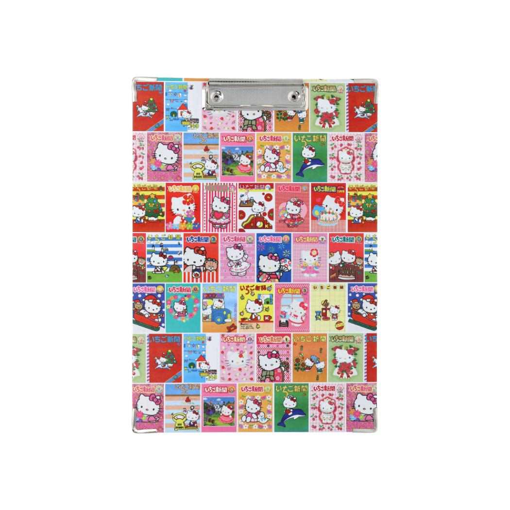 ハローキティ バインダー クリップボード A4 いちご新聞 集合 サンリオ サンスター文具 事務用品 キャラクター グッズ シネマコレクション