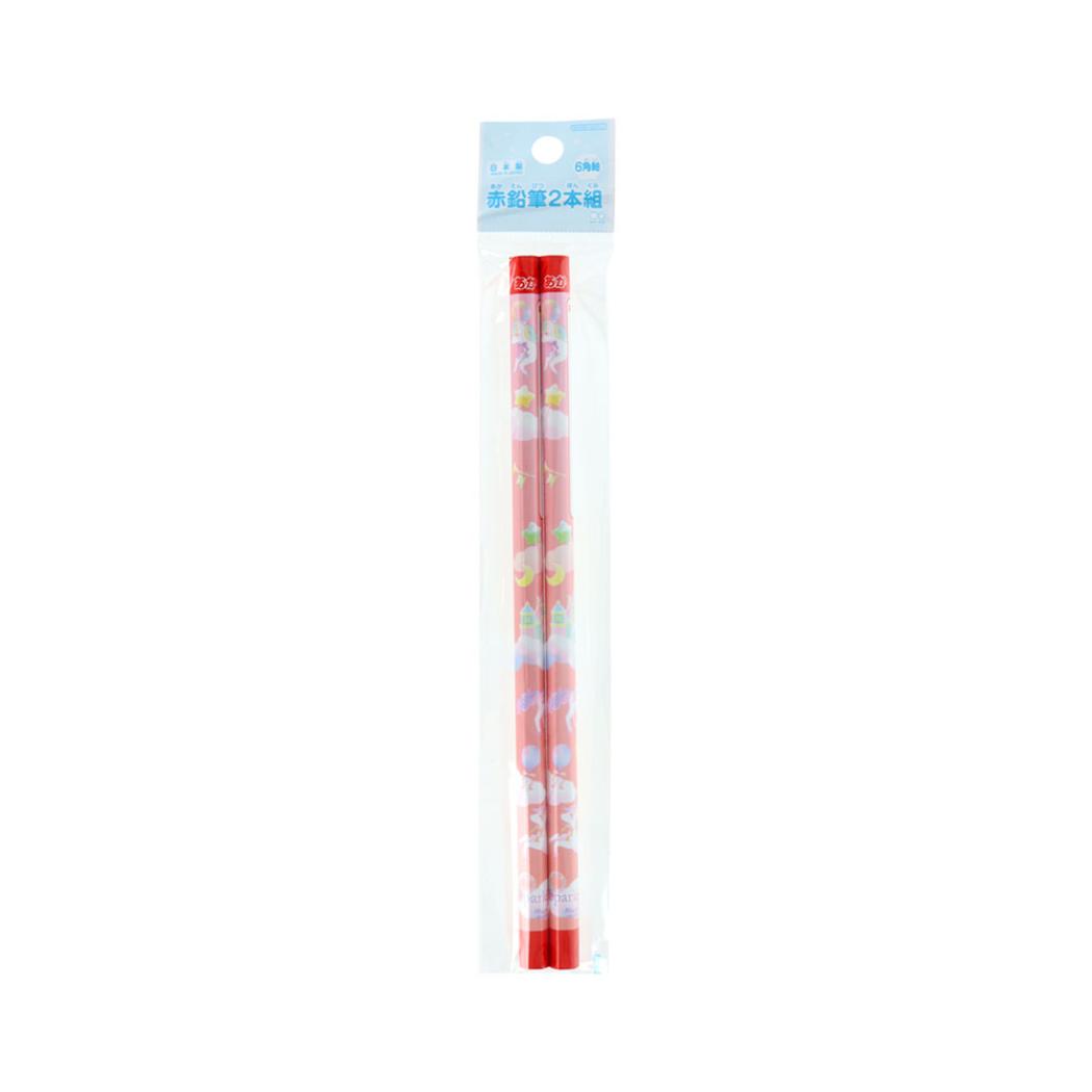えんぴつ 赤鉛筆 2本組 スパークリングスカイ サンスター文具 新学期準備文具 日本製 かわいい グッズ メール便可 シネマコレクション