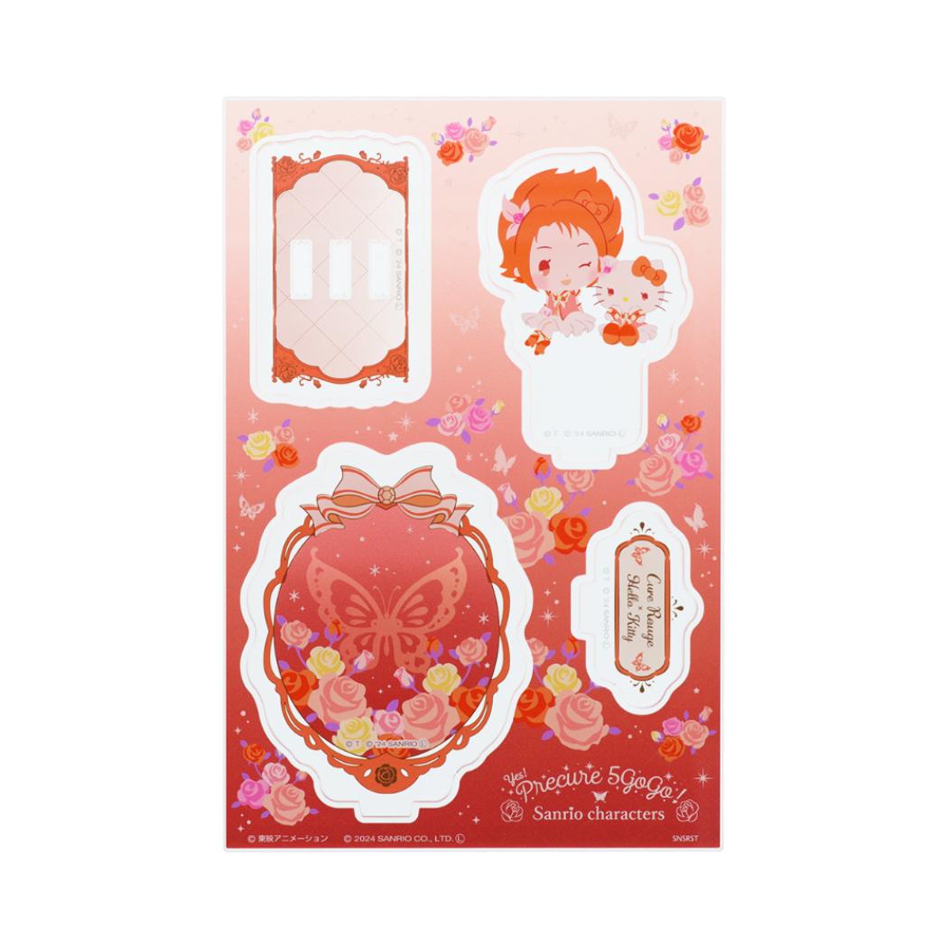 Yes!プリキュア5GoGo!xサンリオキャラクターズ コレクション雑貨 アクリルスタンド キュアルージュ サンリオ サンスター文具 インテリア雑貨 アクスタ キャラクター グッズ メール便可 シネマコレクション