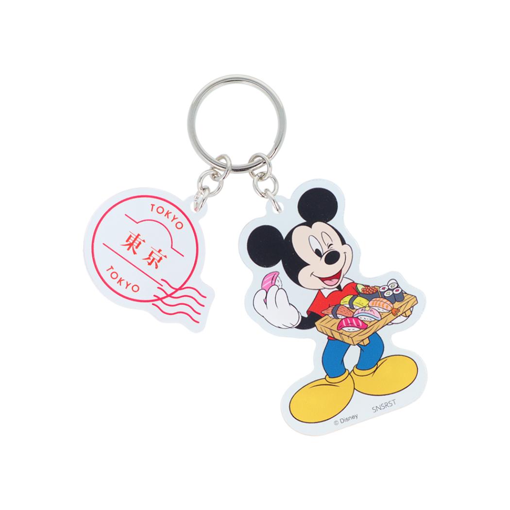 ミッキーマウス キーリング 2連アクリルキーホルダー DREAM TRAVEL 東京都 ディズニー サンスター文具 アクキー キャラクター グッズ メール便可 シネマコレクション