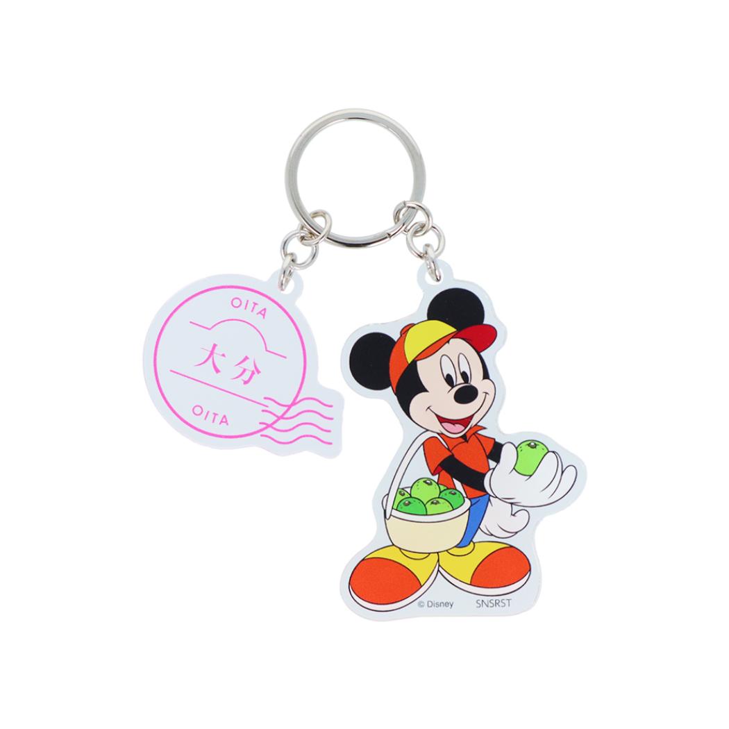 ミッキーマウス キーリング 2連アクリルキーホルダー DREAM TRAVEL 大分県 ディズニー サンスター文具 アクキー キャラクター グッズ メール便可 シネマコレクション
