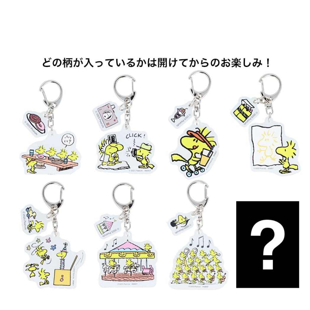 スヌーピー キーホルダー ミニアクリルキーホルダー 全8種の内どれか1個 ピーナッツ サンスター文具 コレクション雑貨 キャラクター グッズ メール便可 シネマコレクション