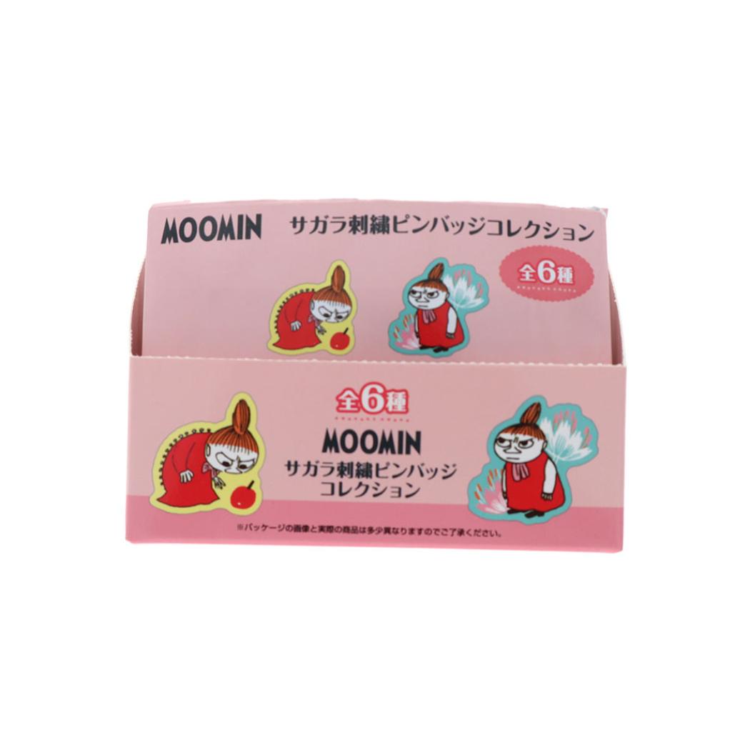 ムーミン バッチ サガラ刺繍ピンバッジ 全6種 6個入セット リトルミイ 北欧 サンスター文具 コレクション雑貨 まとめ買い キャラクター グッズ シネマコレクション