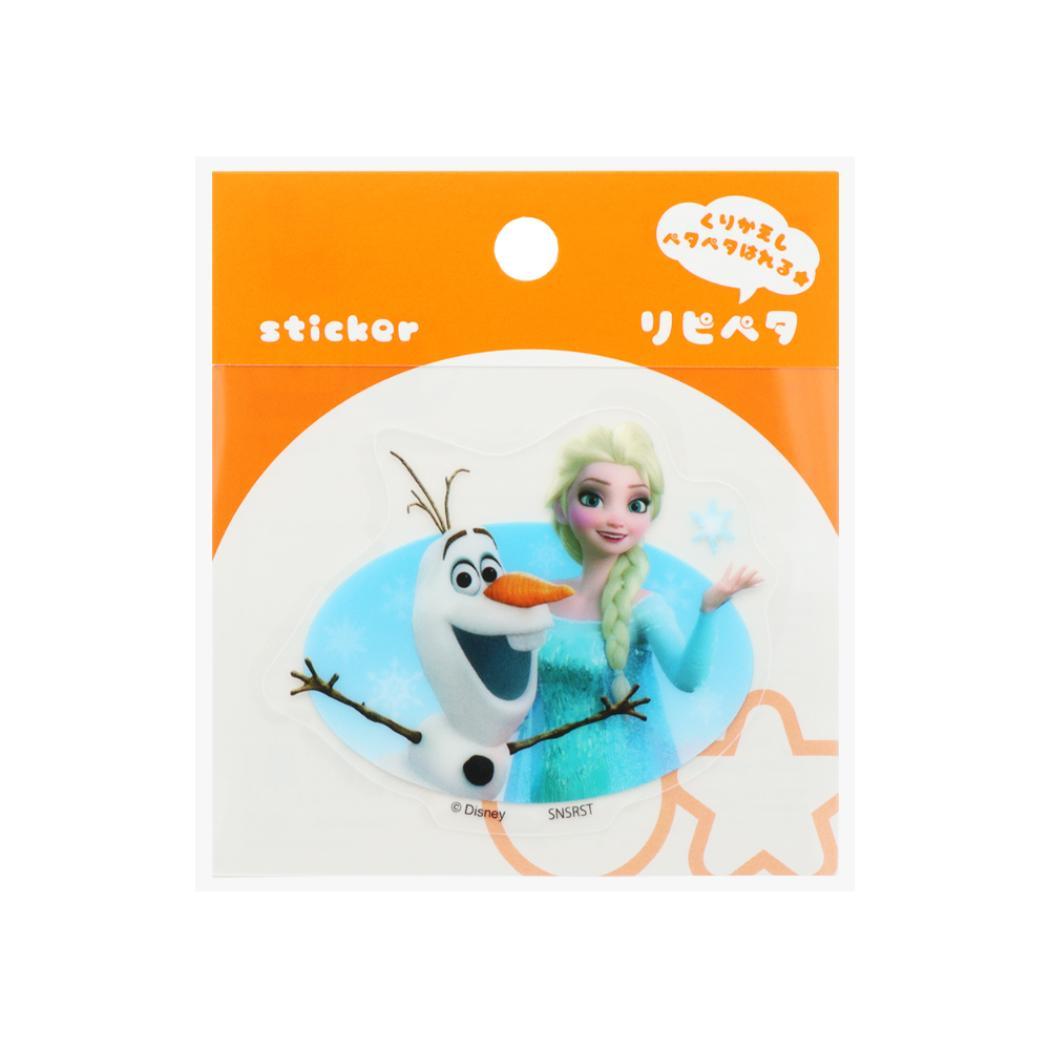 アナと雪の女王 ステッカー リピペタ エルサ&オラフ ディズニー サンスター文具 貼って剥がせる ダイカット キャラクター グッズ メール便可 シネマコレクション