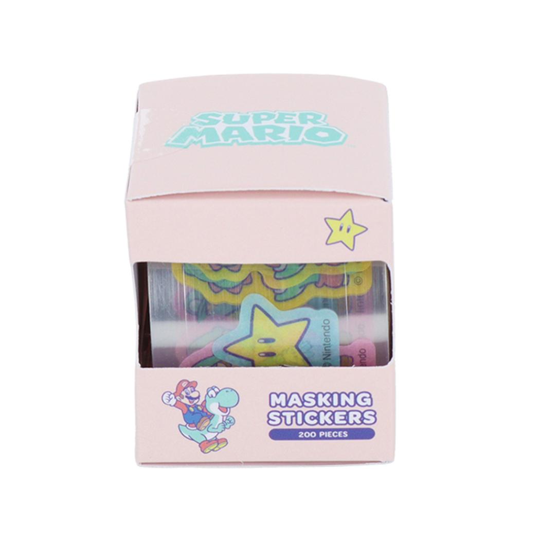 スーパーマリオブラザーズ マスキングテープ ボックス入マスキングシール 味方 サンスター文具 デコレーション キャラクター グッズ シネマコレクション