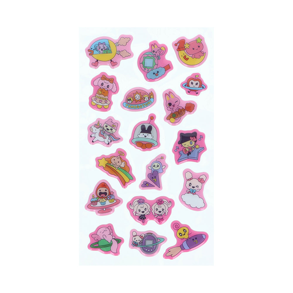 たまごっち シールシート ぷっくりシール ピンク デコシール 手帳デコ サンスター文具 メール便可