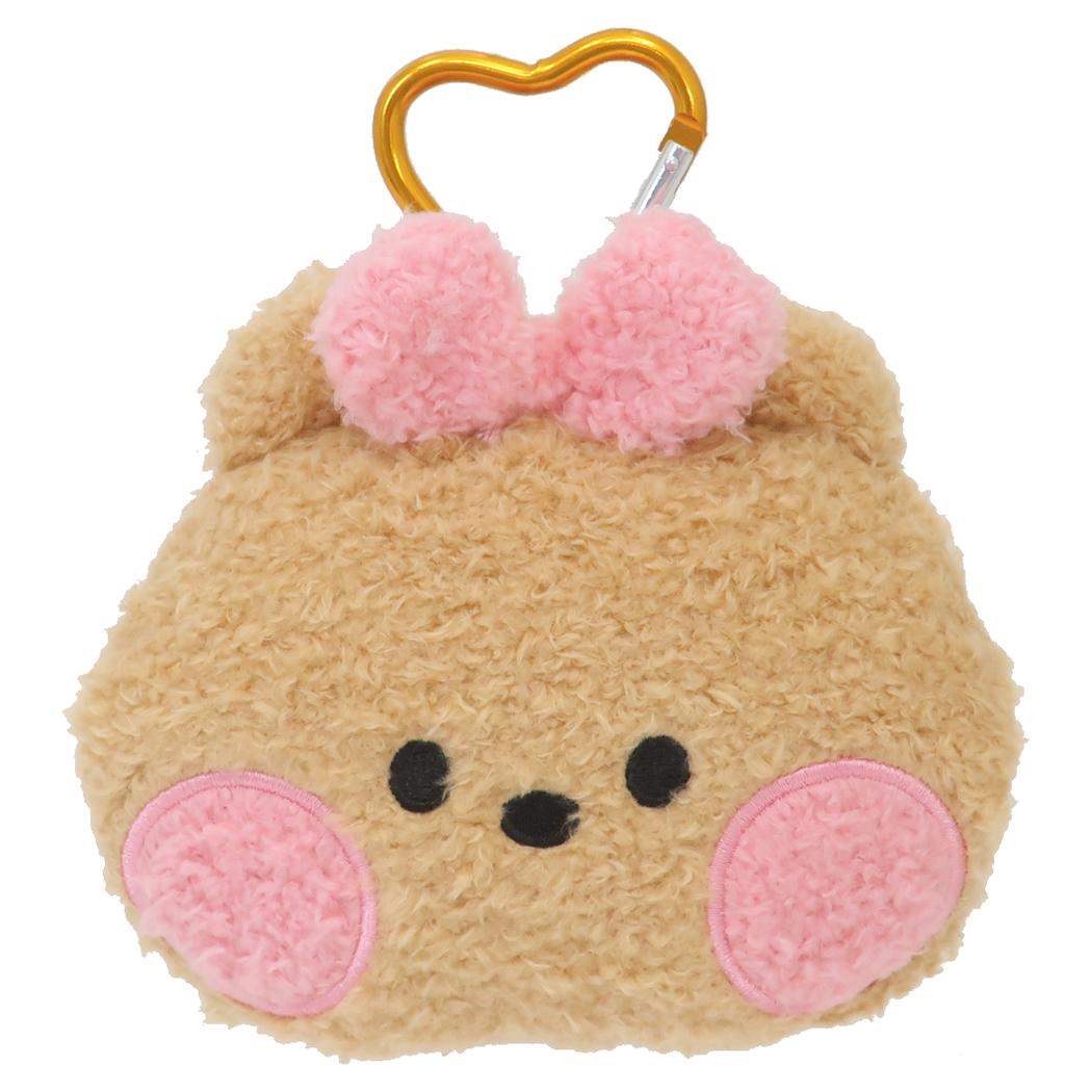 LINE FRIENDS minini ミニポーチ カラビナ付きフェイスポーチ チョニニ サンタン 小物入れ キャラクター グッズ シネマコレクション
