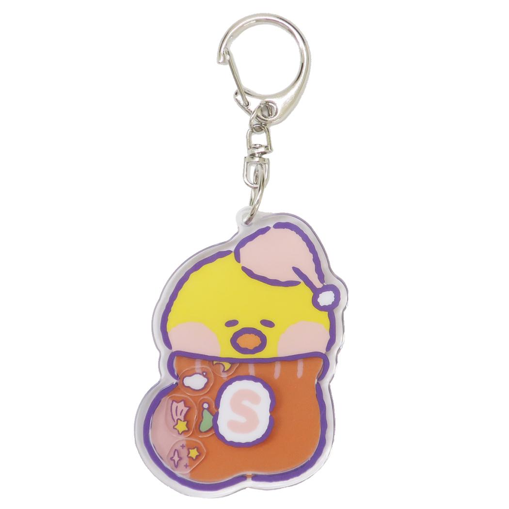 LINE FRIENDS minini キーリング シャカシャカアクリルキーホルダー サリニ サンタン アクキー キャラクター グッズ メール便可 シネマコレクション