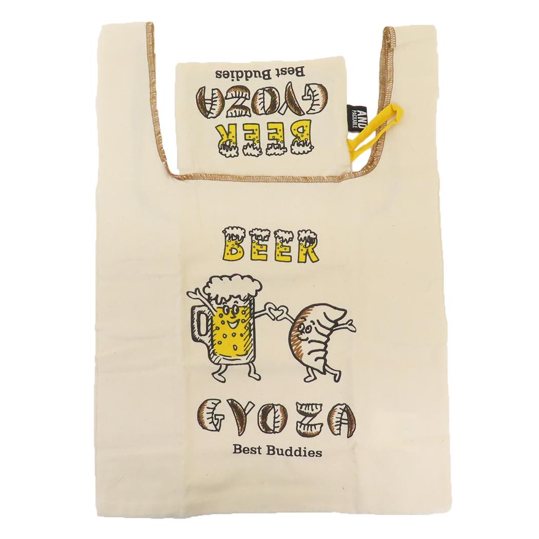 AND PACKABLE エコバッグ ミニマルシェバッグ MBHS ビール&ギョーザ NT テクノプライム お買い物バッグ 手提げバッグ グッズ メール便可 シネマコレクション