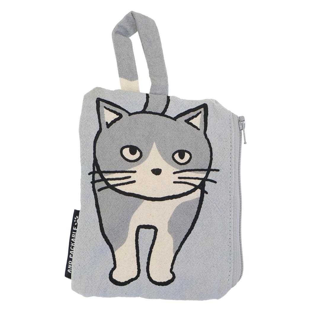 AND PACKABLE ミニポーチ ポケットティッシュポーチ ニャンタマ ハチワレ テクノプライム 小物入れ ジッパーポーチ グッズ メール便可 シネマコレクション