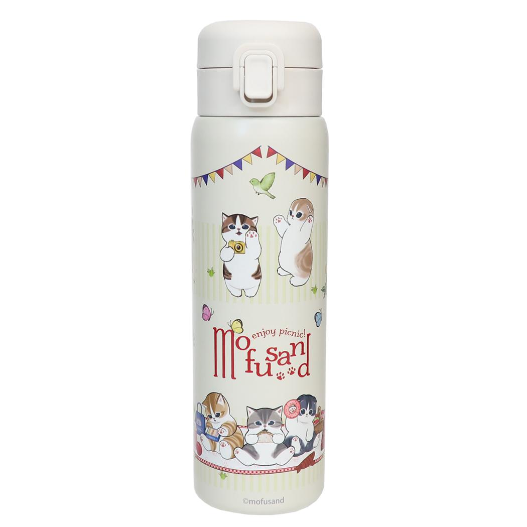 モフサンド 保温保冷水筒 ステンレスワンプッシュボトル480ml ピクニック mofusand 東亜金属 ロック機能 ワンタッチ キャラクター グッズ シネマコレクション