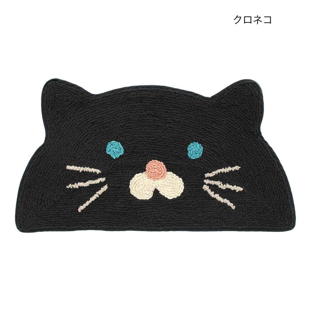 アニマルグッズ フロアマット マット セミサークル アニマル クロネコ ねこ トモコーポレーション フリーマット インテリア雑貨 グッズ シネマコレクション