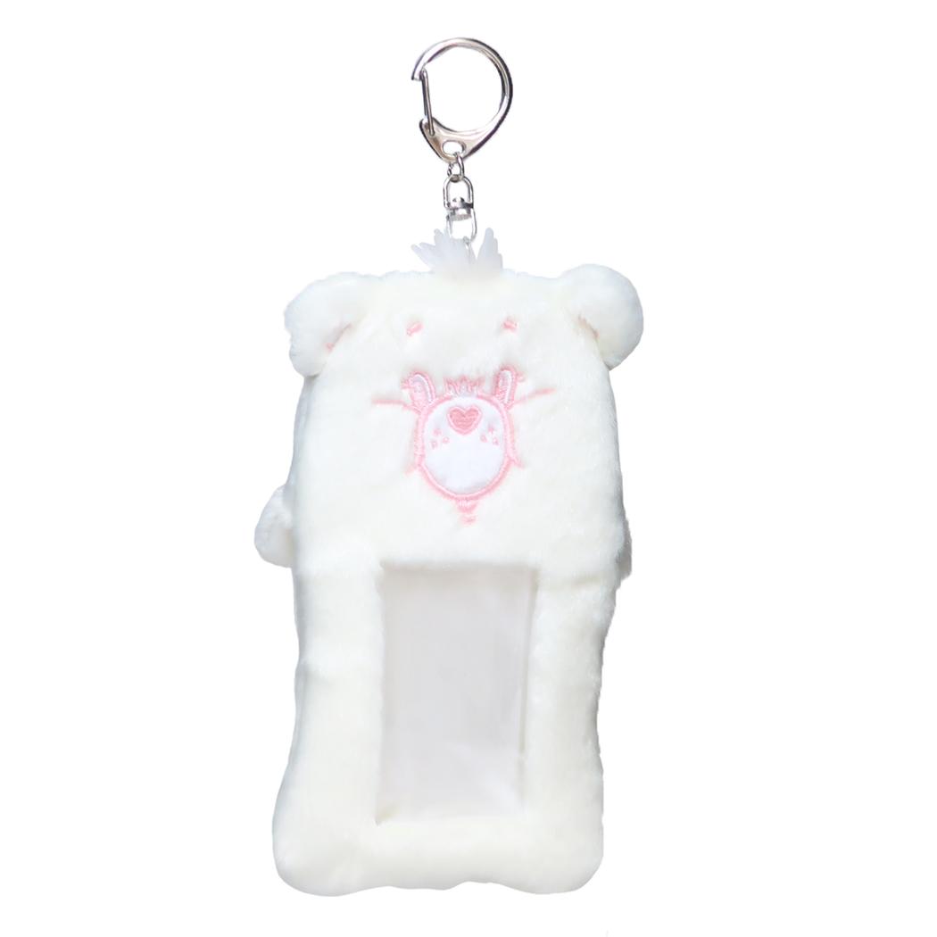 ケアベア キーリング ぬいぐるみフォトキーホルダー スパークルハートベア CareBears ティーズファクトリー 推し活 キャラクター グッズ メール便可 シネマコレクション