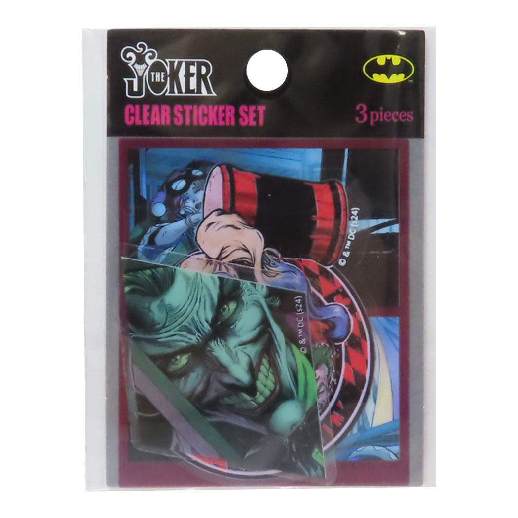 ジョーカー ダイカットシール クリアステッカーセット Bセット THE JOKER DCコミック ティーズファクトリー デコレーション デコシール スマホステッカー キャラクター グッズ メール便可 シネマコレクション