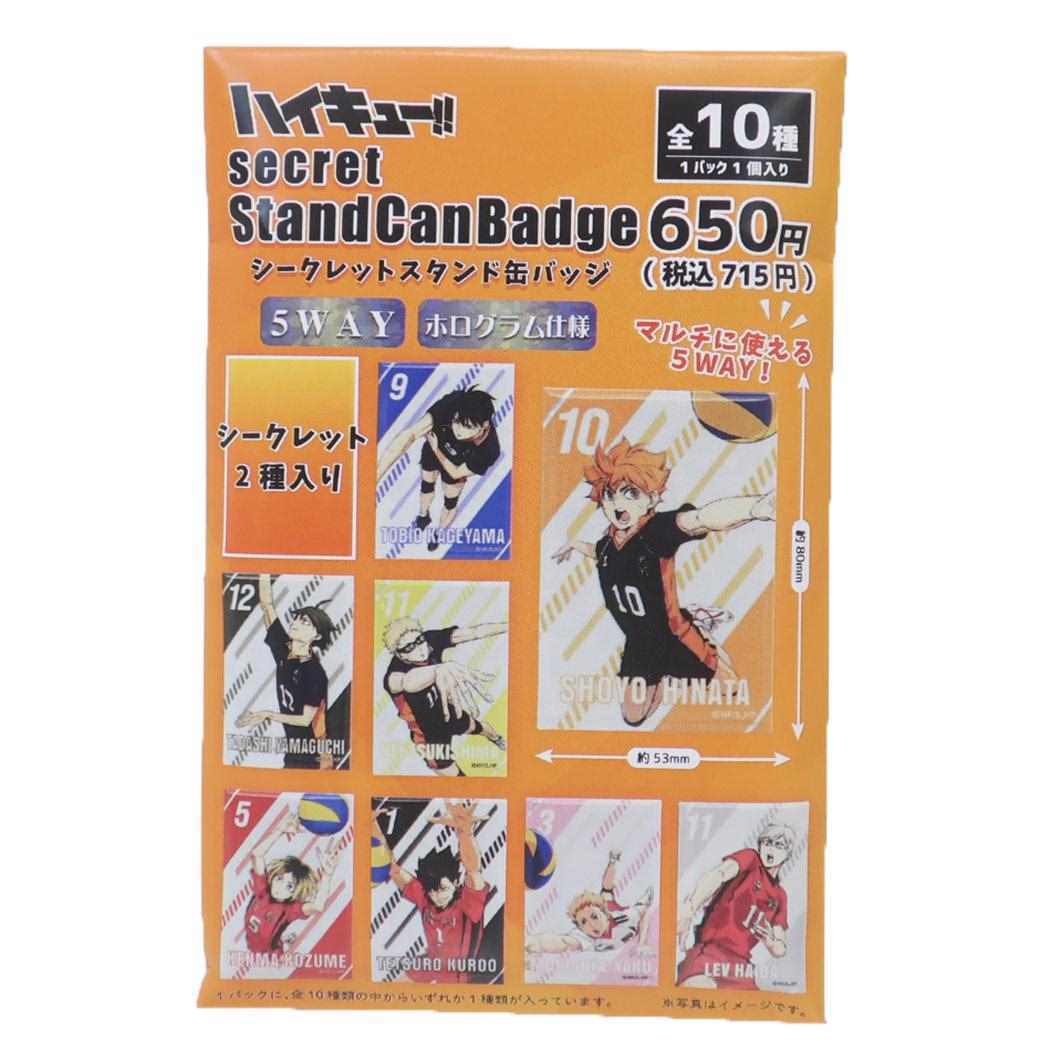 ハイキュー グッズ 缶バッジ シークレットスタンド缶バッジ 全10種 少年ジャンプ ティーズファクトリー コレクション雑貨 アニメキャラクター メール便可 シネマコレクション