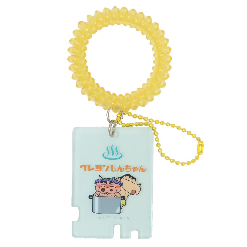 クレヨンしんちゃん へアアクセ ロッカーキー風チャーム 銭湯しんちゃん 緑 ティーズファクトリー ボールチェーン ブレスレット アニメキャラクター グッズ メール便可 シネマコレクション