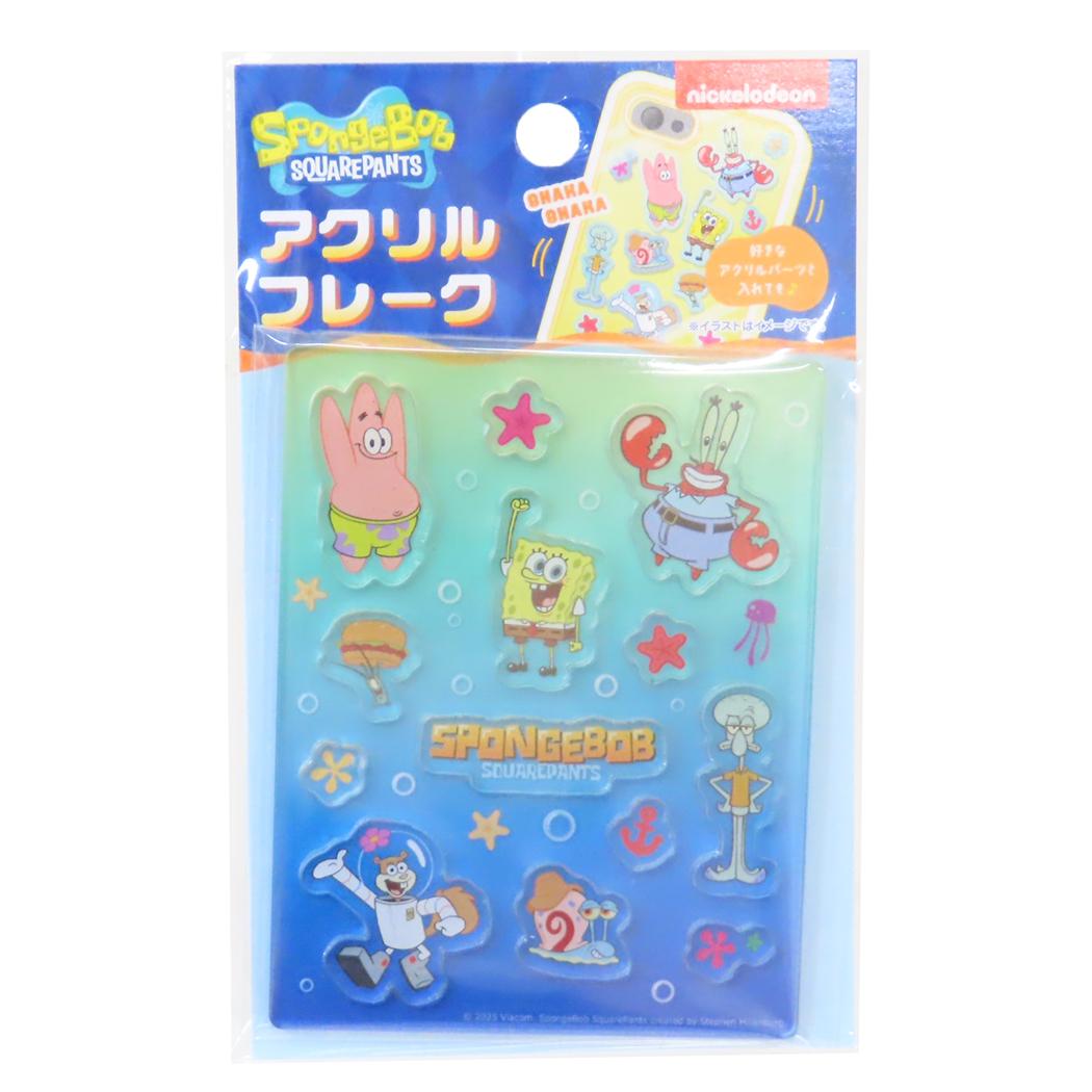 スポンジボブ スマホアクセ アクリルフレーク なかまたち ティーズファクトリー スマホデコ キャラクター グッズ メール便可 シネマコレクション