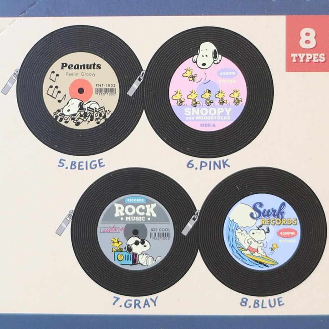 スヌーピー ミニポーチ トレーディングレコード型ケース 全8種類 ランダム販売 BOX ピーナッツ
