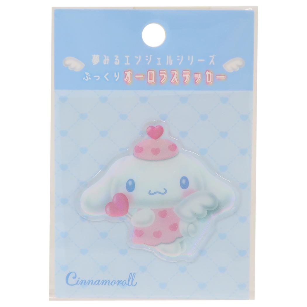 シナモロール ダイカットシール ぷっくりオーロラステッカー サンリオ ティーズファクトリー デコレーション キャラクター グッズ メール便可 シネマコレクション