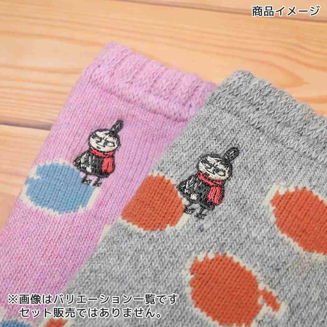 ムーミン アームウォーマー リンゴ リトルミイ 刺繍 グローブ 内パイル起毛W7 ピンク 北欧 ウイックス