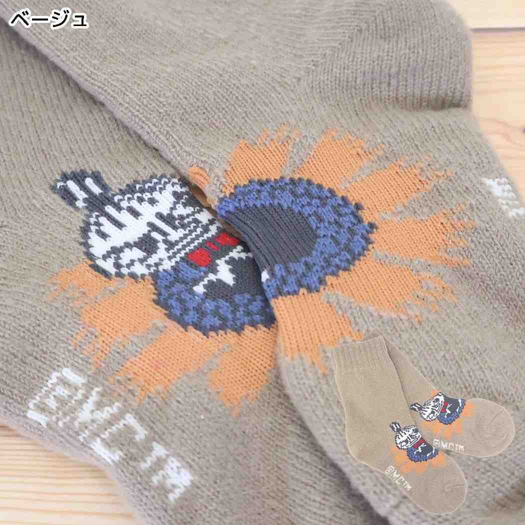 ムーミン 靴下 ホーム 内シルク二重編み ソックス リトルミイと花 ベージュ 北欧 ウイックス