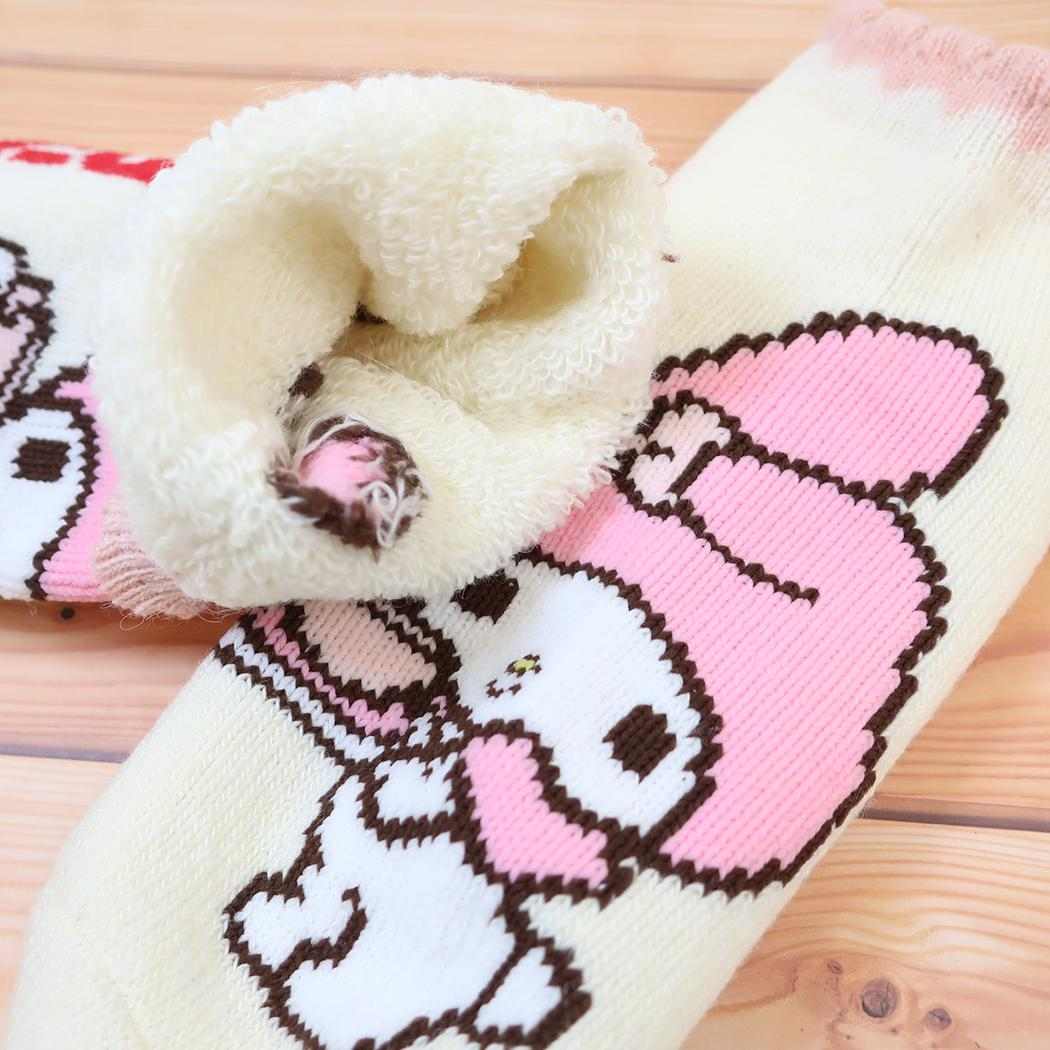 サンリオキャラクターズ レディース 女性用防寒靴下 履くホカロン 10cm丈 総パイル ソックス 23-25cm マイメロディ Sanrio ウイックス