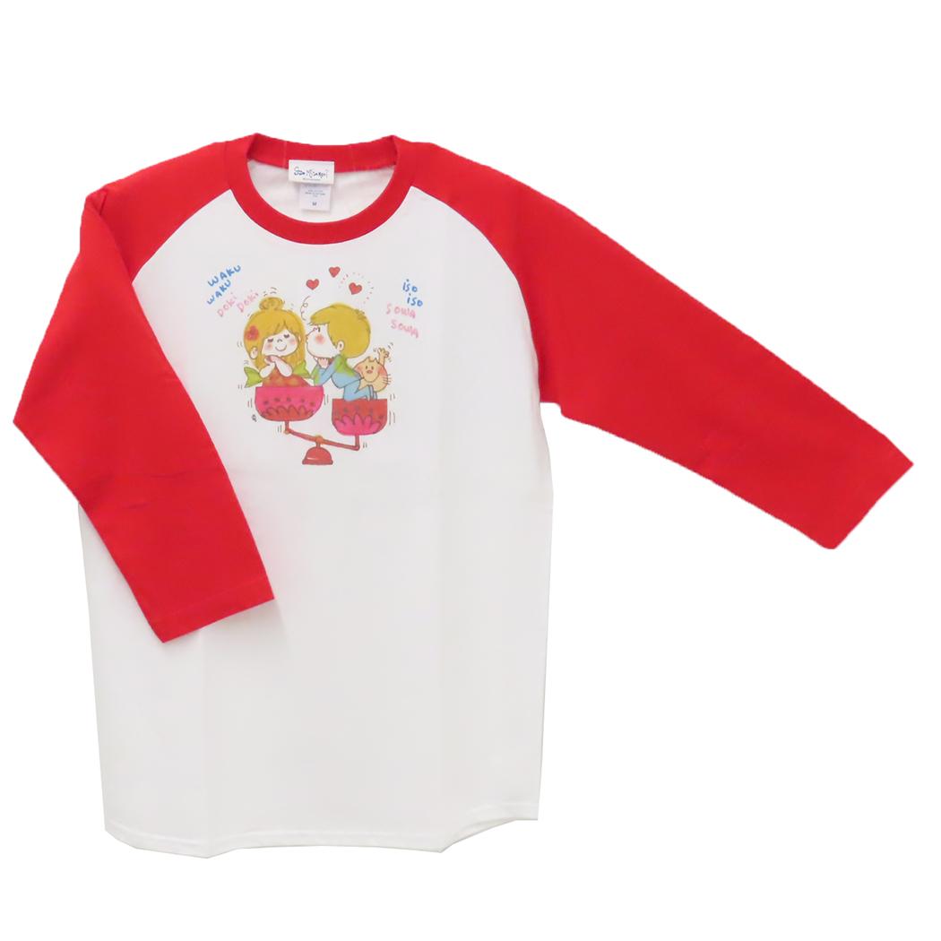 水森亜土 T-SHIRTS ラグランスリーブTシャツ 七分袖 テンビン ワタナベ ファッション キャラクター グッズ メール便可 シネマコレクション