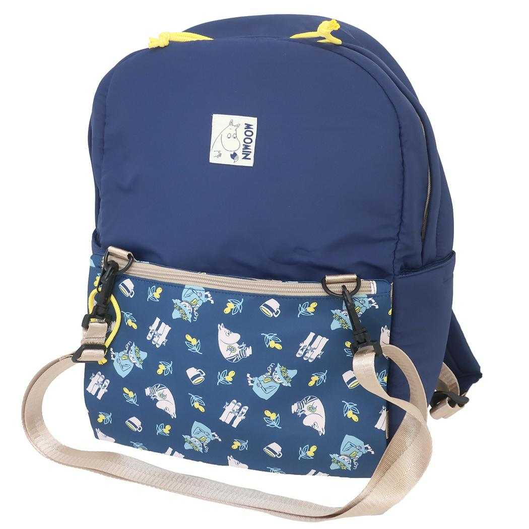 ムーミン リュック サコッシュ付リュック 北欧 ワタナベ お買い物かばん キャラクター グッズ シネマコレクション
