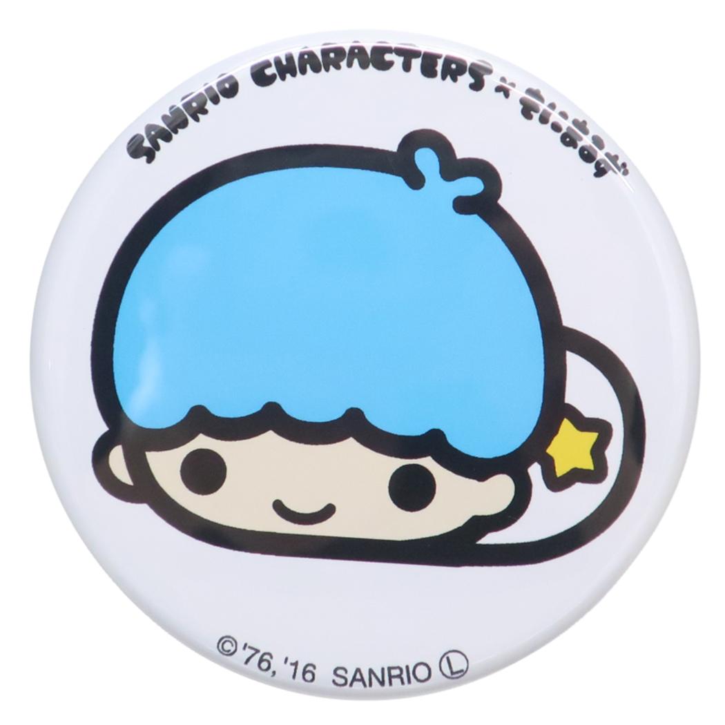 リトルツインスターズ 缶バッジ カンバッジ SANRIO CHARACTERS x もにまるず キキ サンリオ ワタナベ コレクション雑貨 キャラクター グッズ メール便可 シネマコレクション
