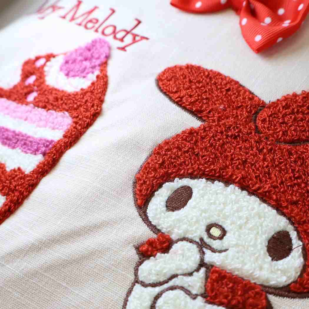 マイメロディ コスメポーチ サガラ刺繍 ポーチ ショートケーキ サンリオ ヤスダ通商
