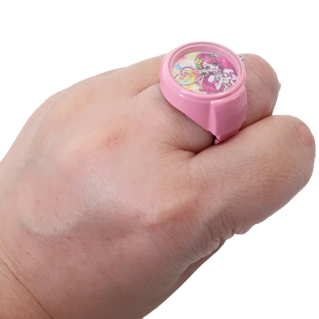 指輪型 時計 リングウォッチ ヒーリングっどプリキュア Aキュアグレ-ス アビーズ3 プレゼント 男の子 女の子 ギフト