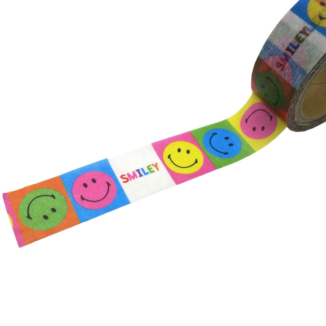 スマイリーフェイス 15mmマステ TS-37 Smiley Face マスキングテープ キャラクター グッズ DECOテープ プレゼント