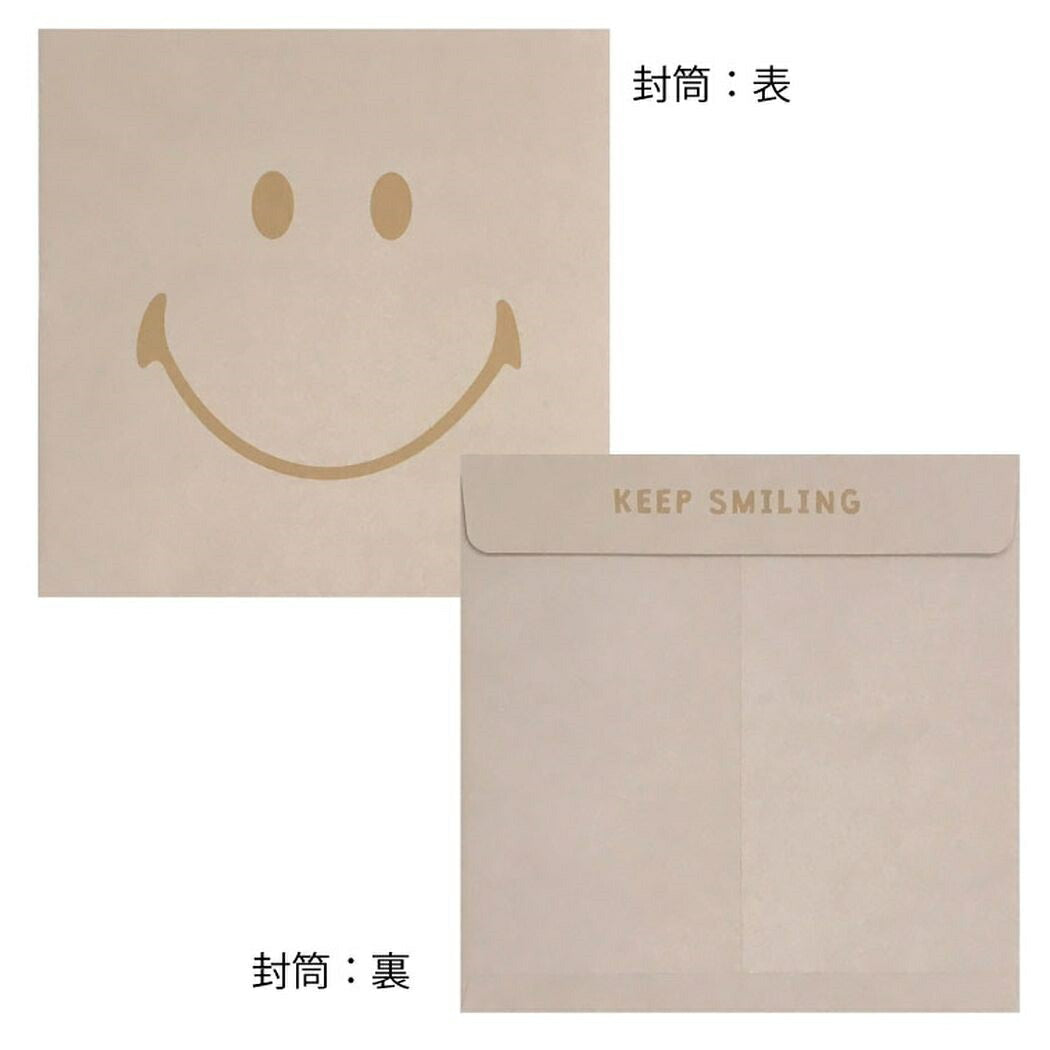色紙 スマイリーフェイス 封筒付きダイカットメッセージボード フラワー Smiley Face 卒業記念 プレゼント 男の子 女の子
