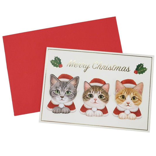フェリシモ猫部 ハンドメイド クリスマスカード グリーティングカード 546 アクティブコーポレーション ギフト雑貨クリスマス プレゼント 男の