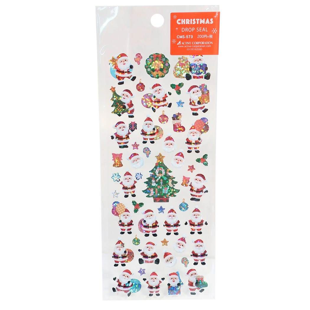 ぷっくり ドロップ シール シール シート CHRISTMAS 566 アクティブコーポレーション プレゼント 男の子 女の子 ギフト