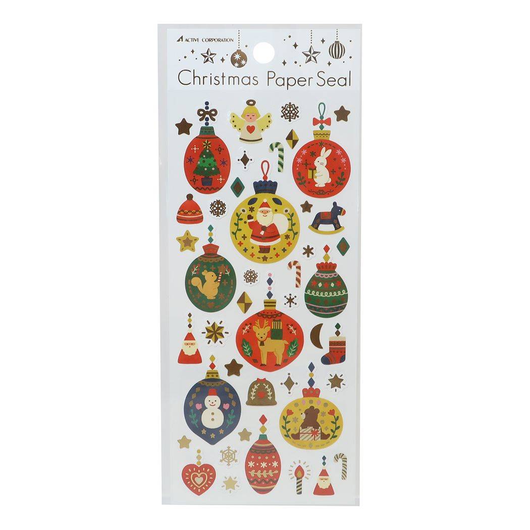 クリスマスペーパーシール CHRISTMAS シールシート アクティブコーポレーション CMS-622