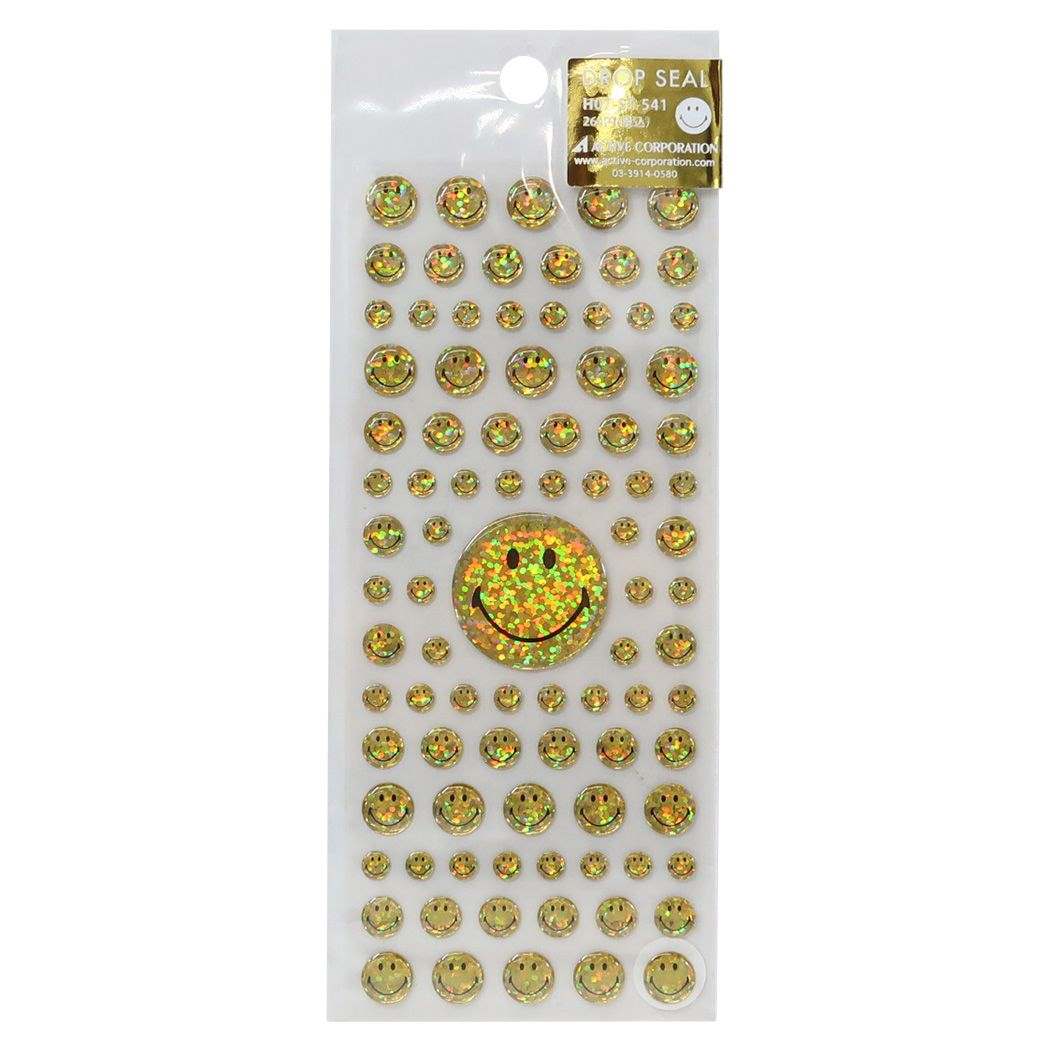 シールシート スマイリーフェイス ドロップシール Smiley Face スマイリーイエロー
