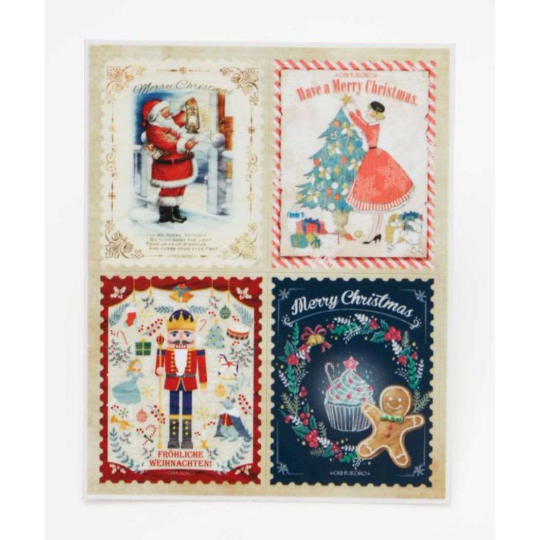 シールクリスマス クリスマス4ステッカー GIRL&NUTS アミナコレクション
