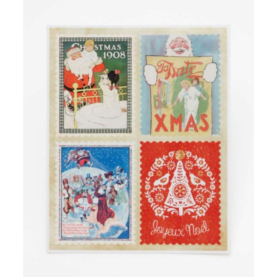 シールクリスマス クリスマス4ステッカー SANTA&TREE アミナコレクション