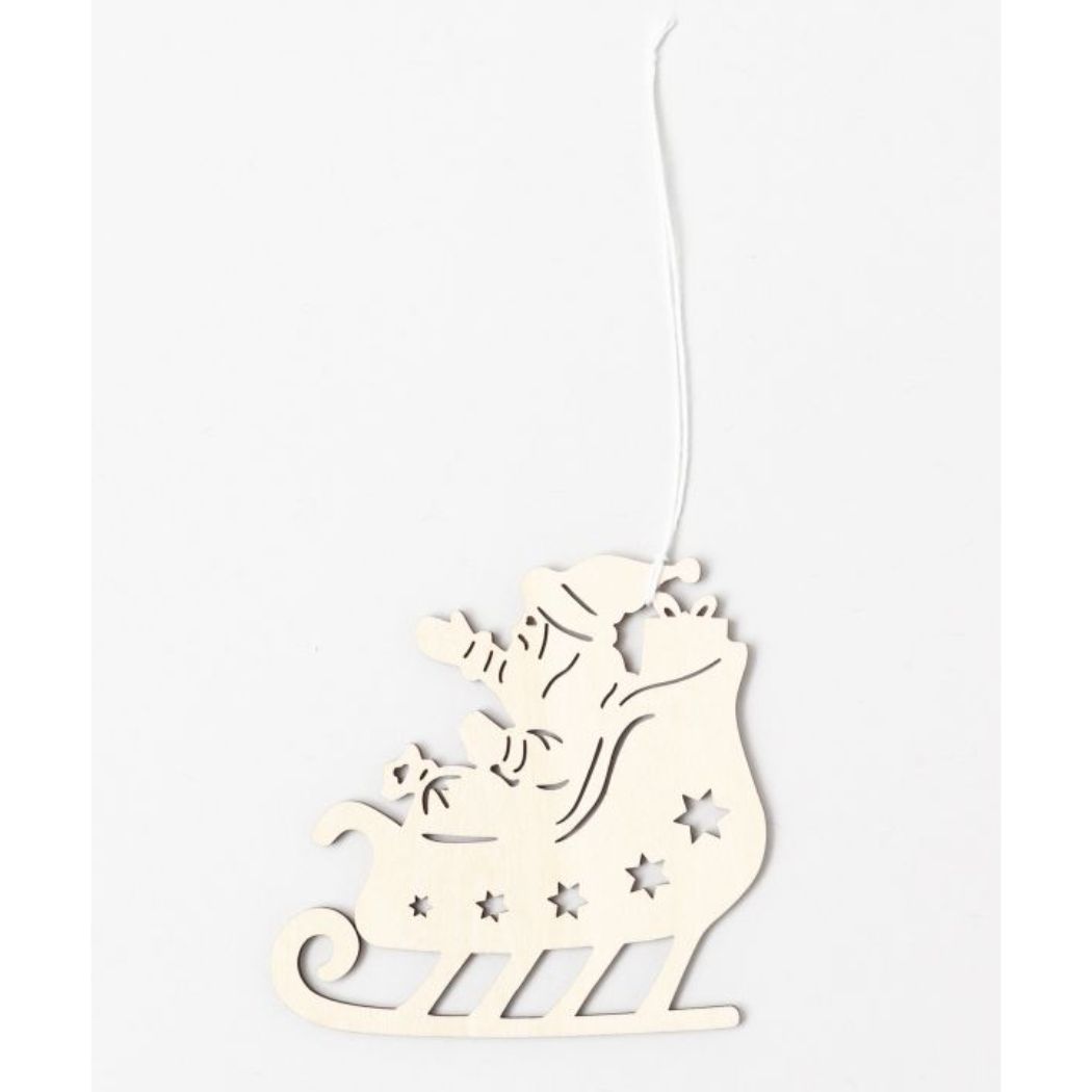 クリスマス/Xmas ウッドオーナメント SANTA CLAUS