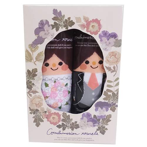 グッズ 結婚祝い コンビドール タオルセット ブライダル タオルギフトセット アルタ 16×14×7cm ギフト雑貨 プレゼント 男の
