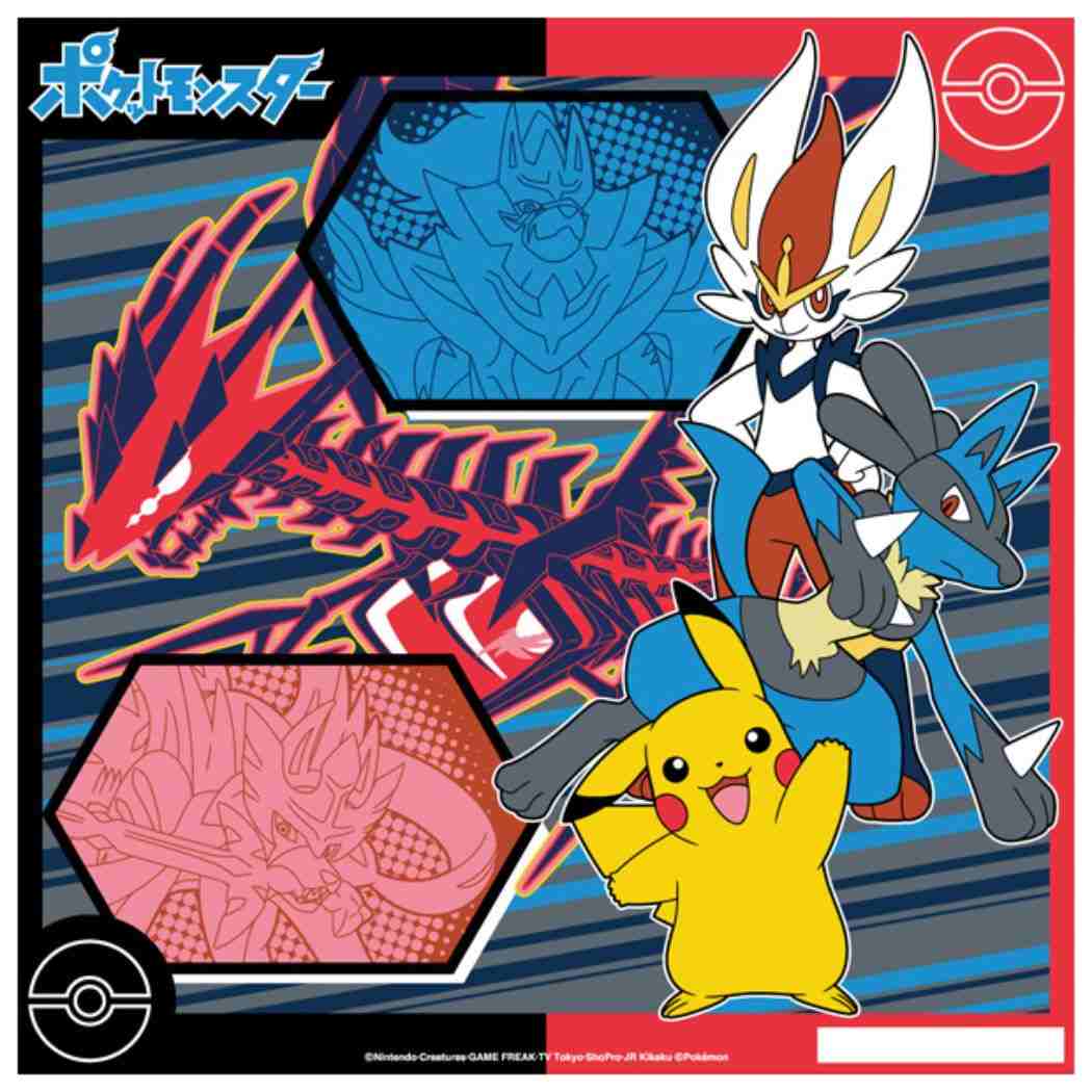 ポケットモンスター ハンカチーフ ハンカチ ストライプ ポケモン バンビーナ