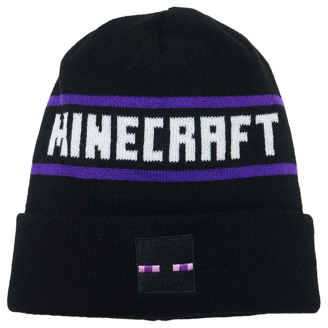 マインクラフト Minecraft ゲームキャラクター 帽子 KIDS ニット帽 パープル