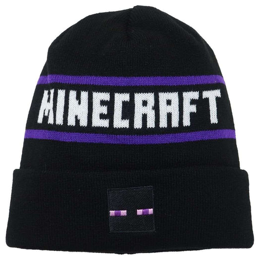 マインクラフト Minecraft ゲームキャラクター 帽子 KIDS ニット帽 パープル