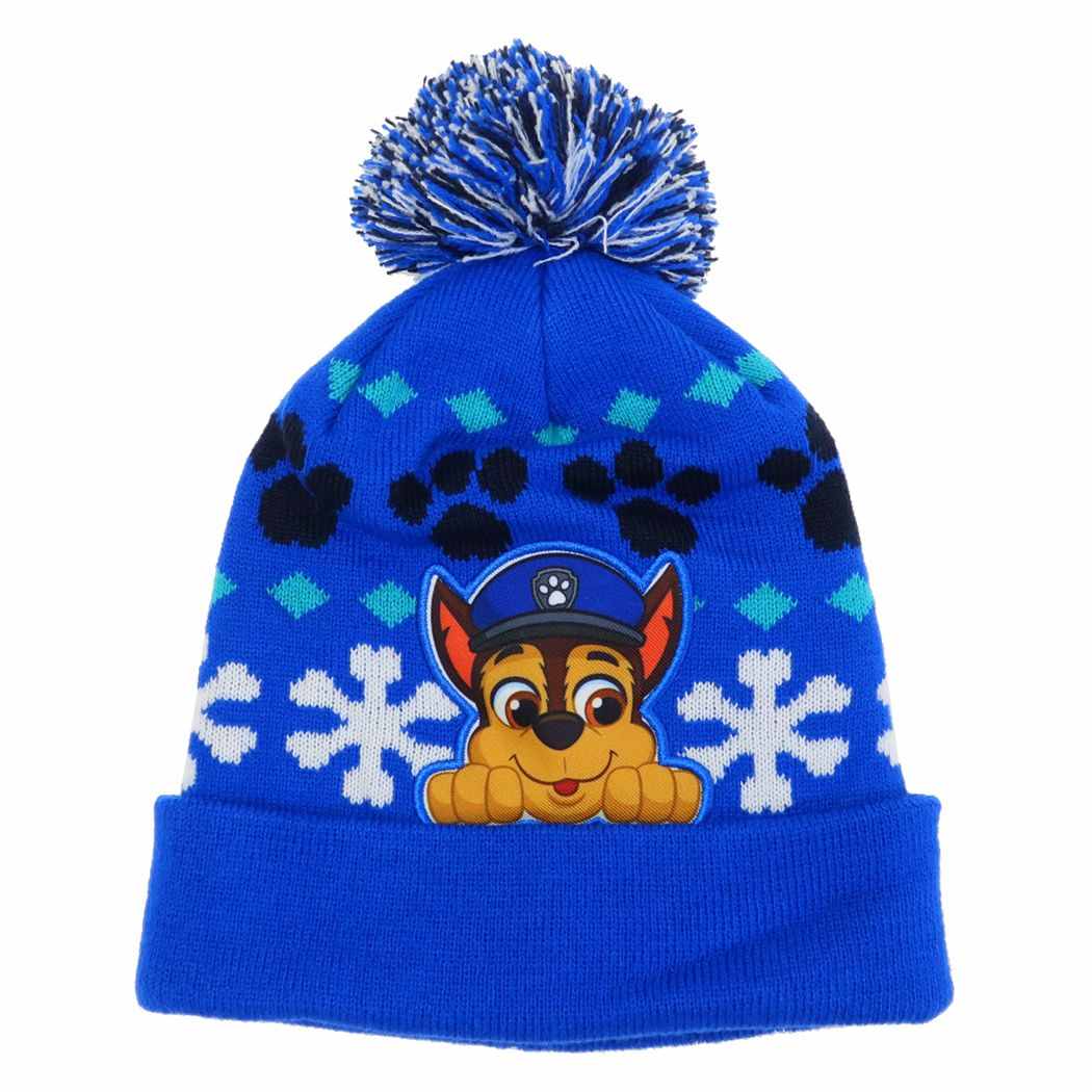 帽子 パウパトロール KIDSジャカードニット帽 ブルー カイタックファミリー