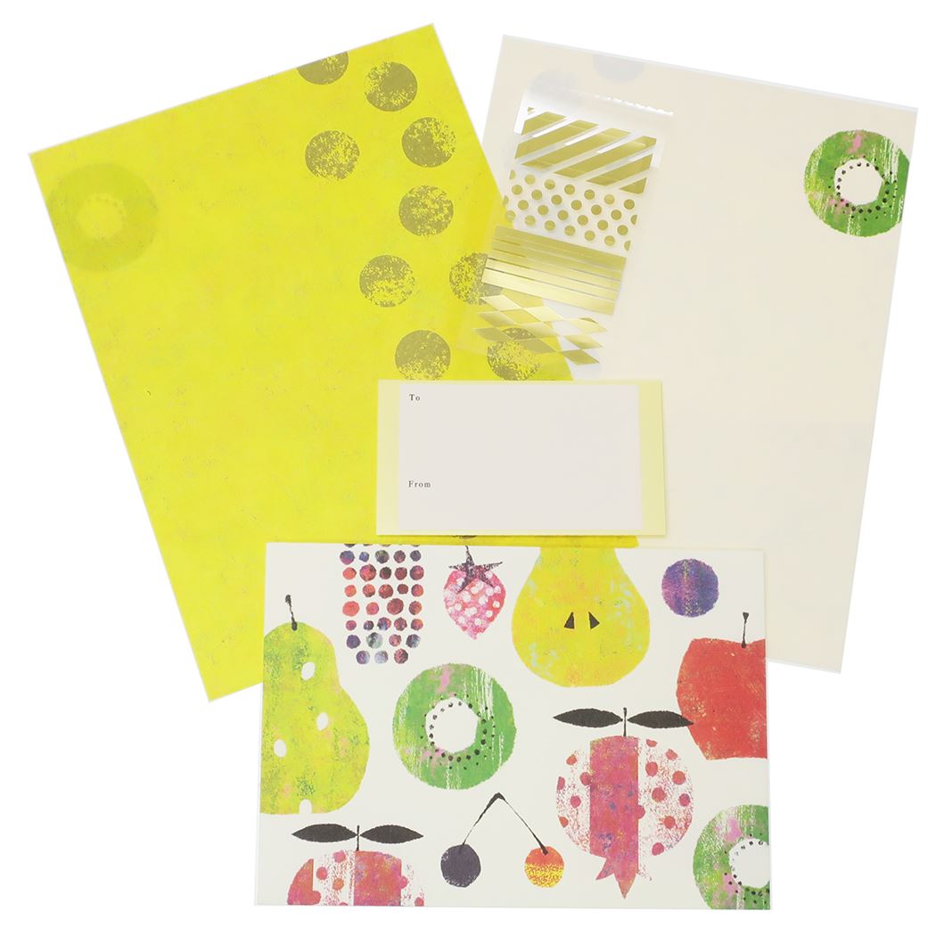 レターセット Tomoko Hayashi LETTER SET 大 旬果 ミックス グッズ ガーリーイラスト クローズピン 便箋 封筒 プ