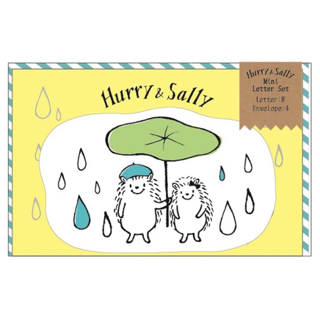 ミニレターセット ハリーサリー レターセット クローズピン 雨宿り